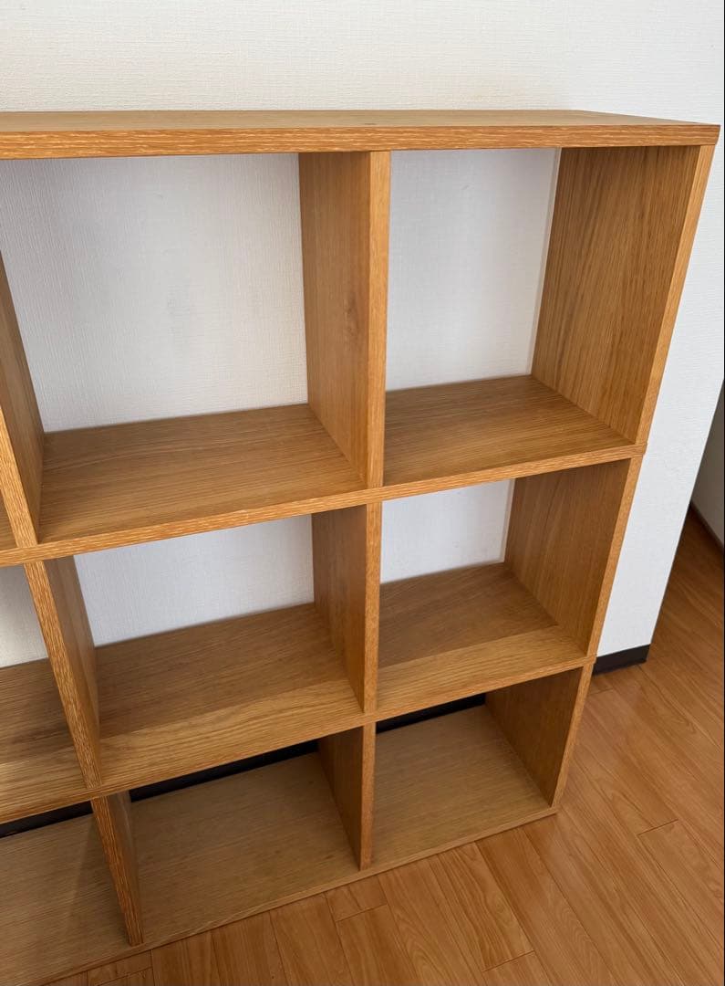 MUJI 無印良品 スタッキングシェルフセット ３段×３列 オーク材 本棚