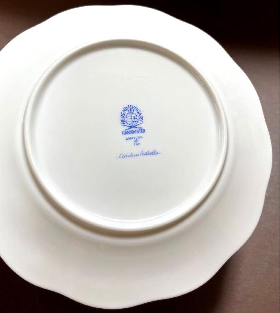 HEREND ヘレンド地中海の庭デザートプレートマスターペインターサイン入19c