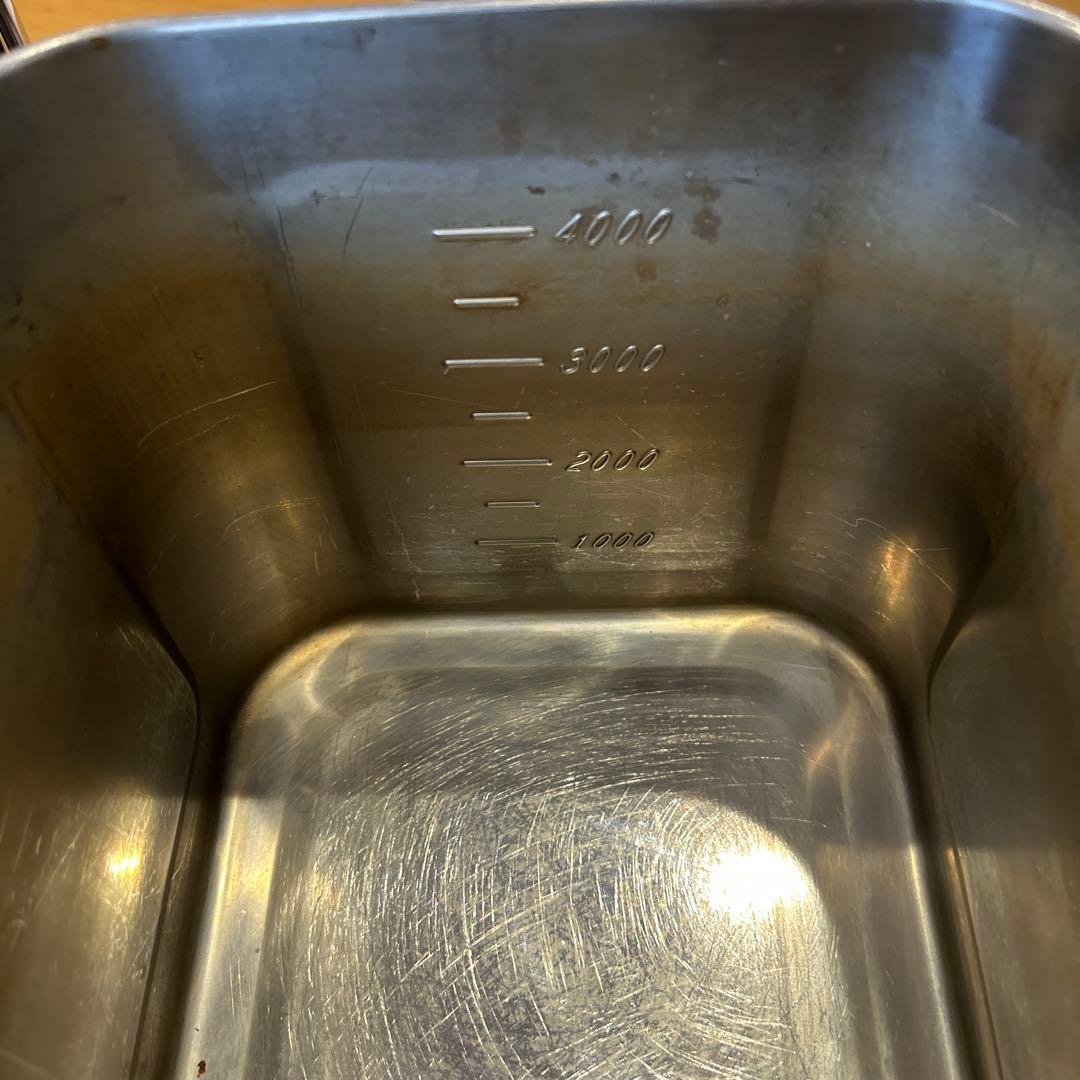 YUKIWA ステンレス　キッチン角形ポット　業務用