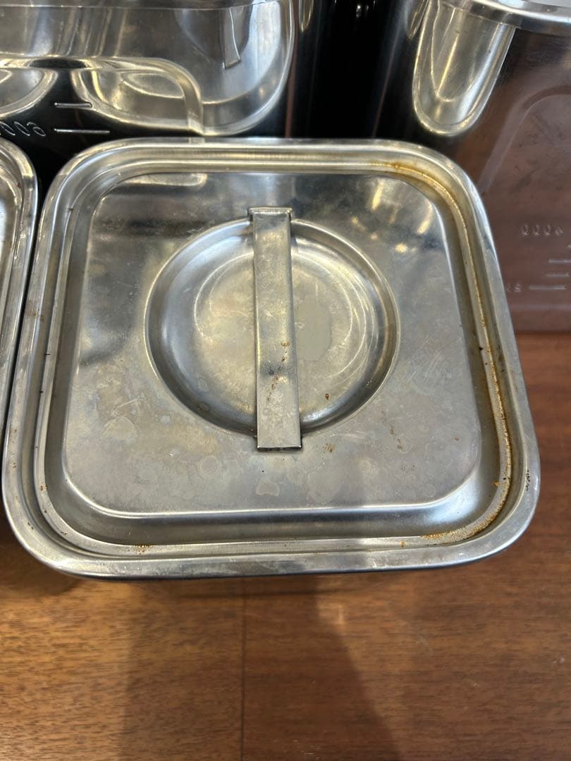 YUKIWA ステンレス　キッチン角形ポット　業務用