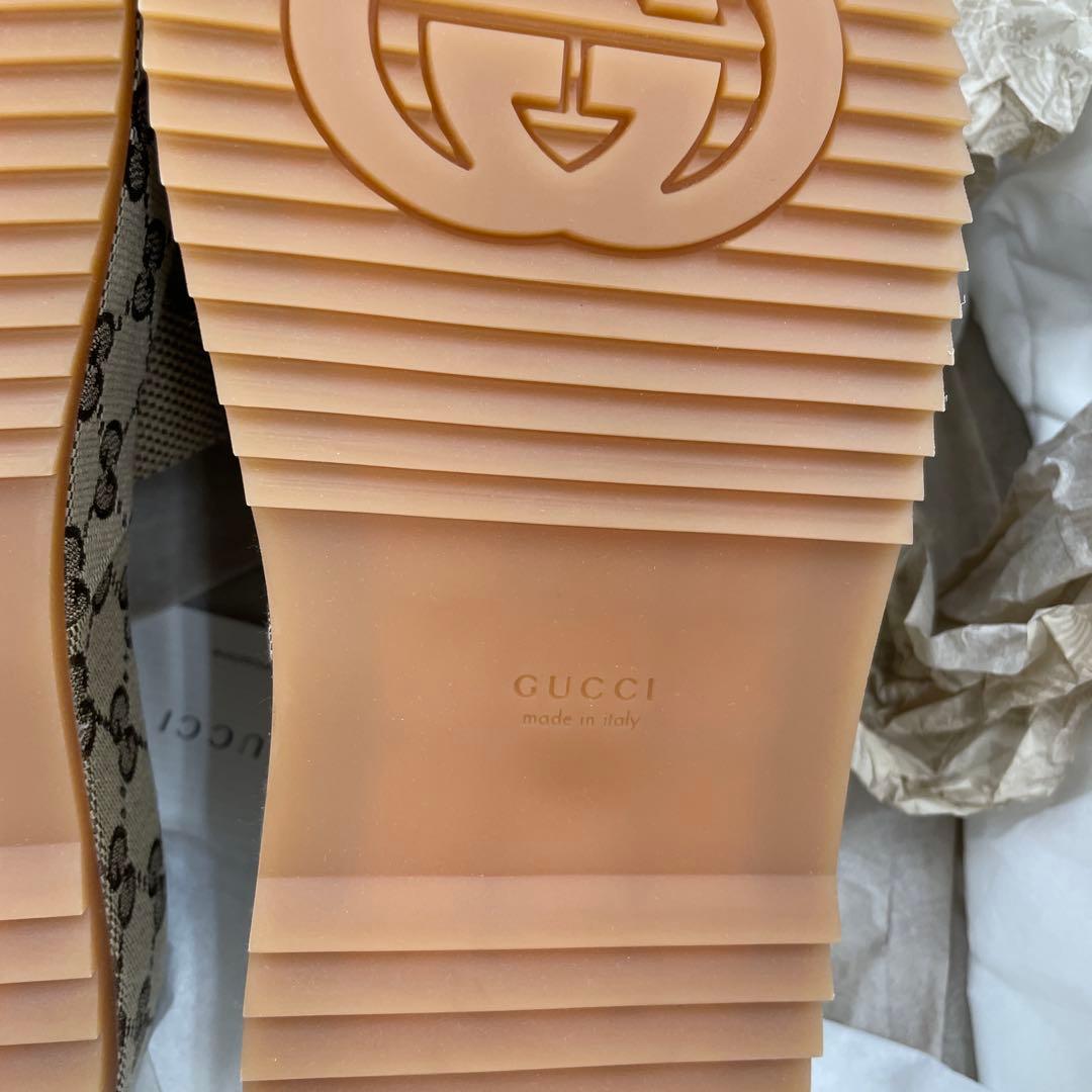 GUCCI GGパターン サボサンダル 37cm 正品 未使用　付属品在中