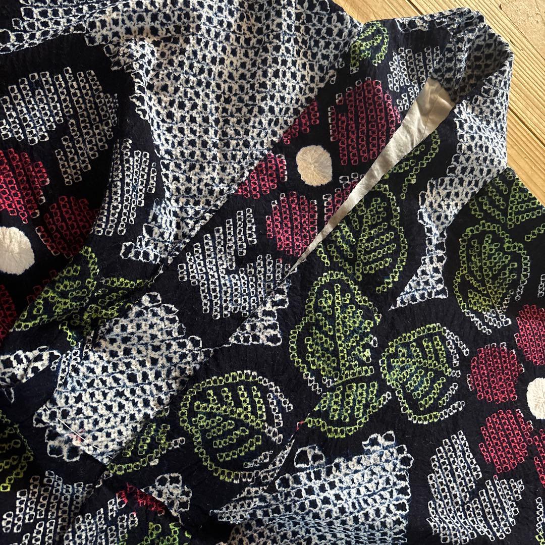 【最終価格】有松鳴海絞り浴衣 手縫い 三浦絞り 身丈151.5 ヴィンテージ