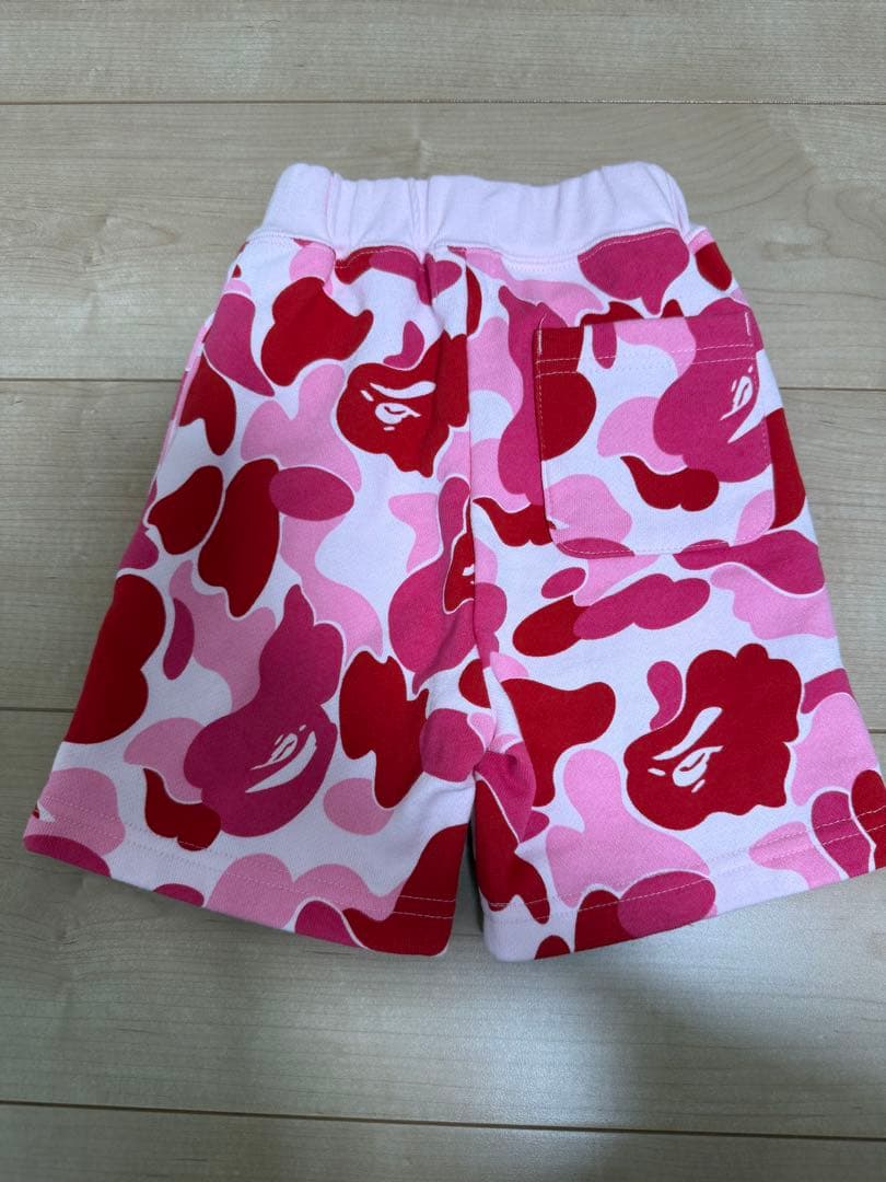 BAPE KIDS 半ズボン 90サイズ ピンク迷彩