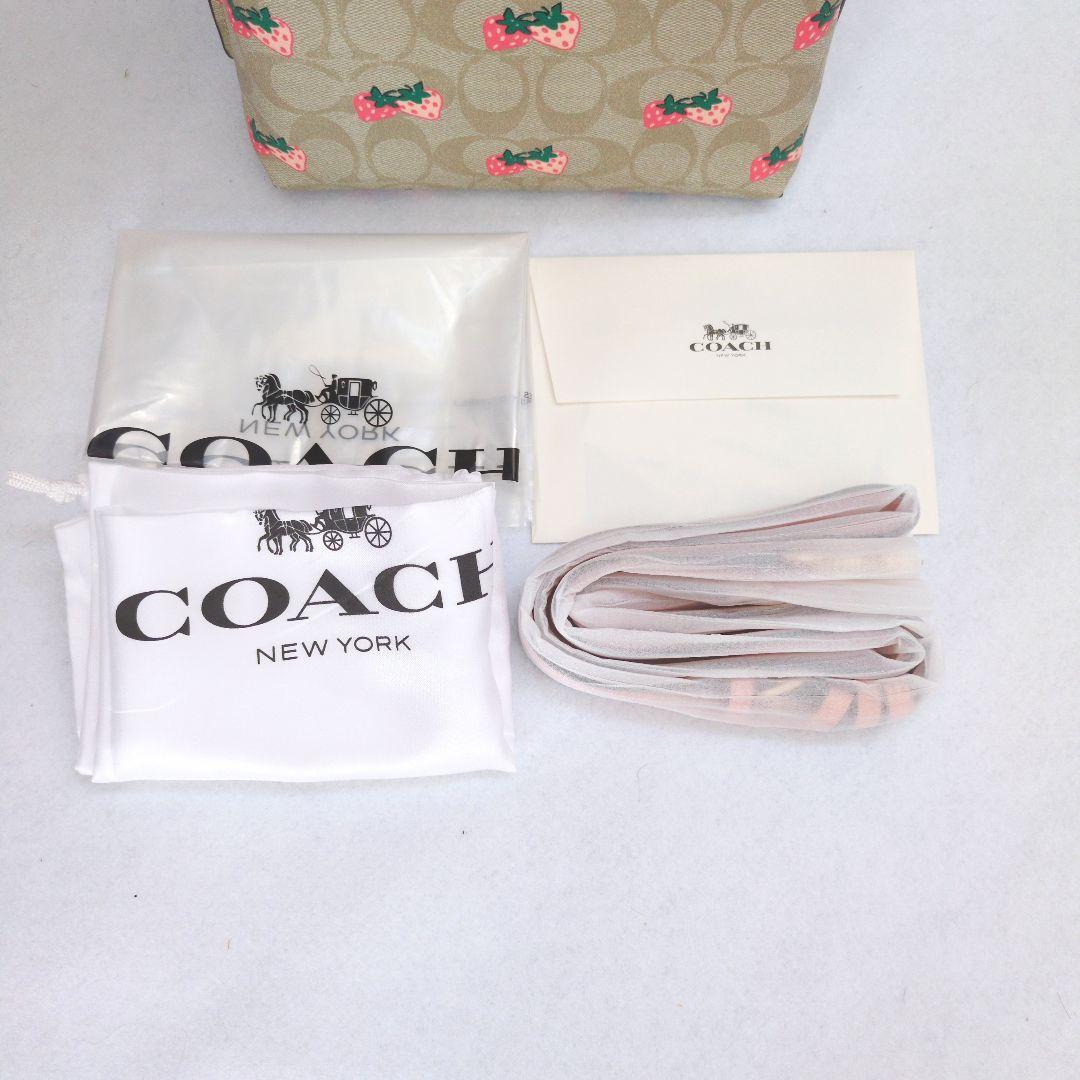 COACH コーチ いちご柄 ショルダーバッグ トートバッグ