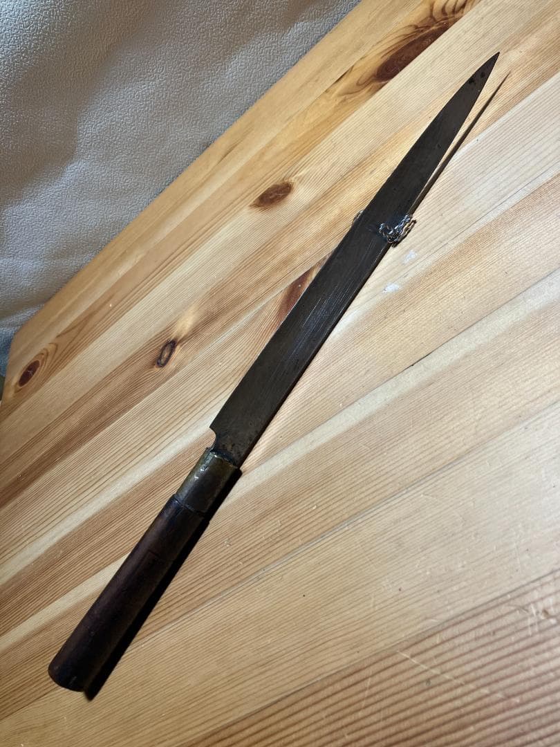 堺　柳刃包丁鋼製 木製ハンドル#D254