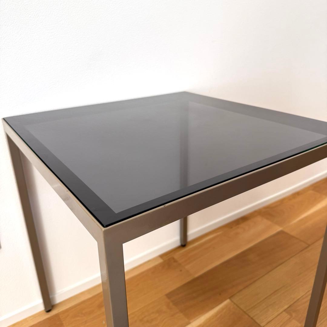 希少　サイドテーブル　ソファ　テーブル　モダン　飾り台　スモークガラス　ガラス