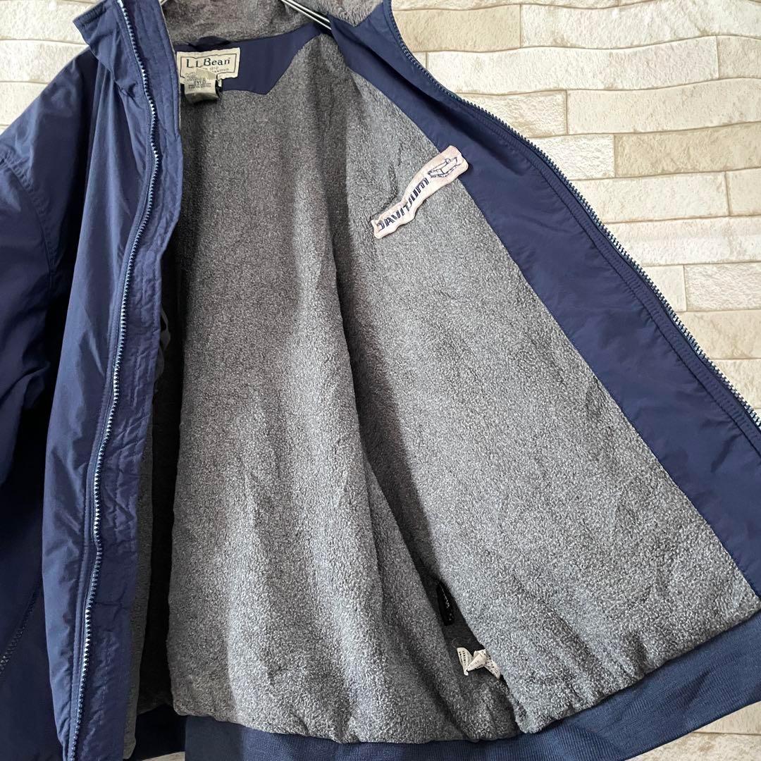 エルエルビーン ウォームアップジャケット 刺繍ロゴ 企業 シンサレート 紺 XL