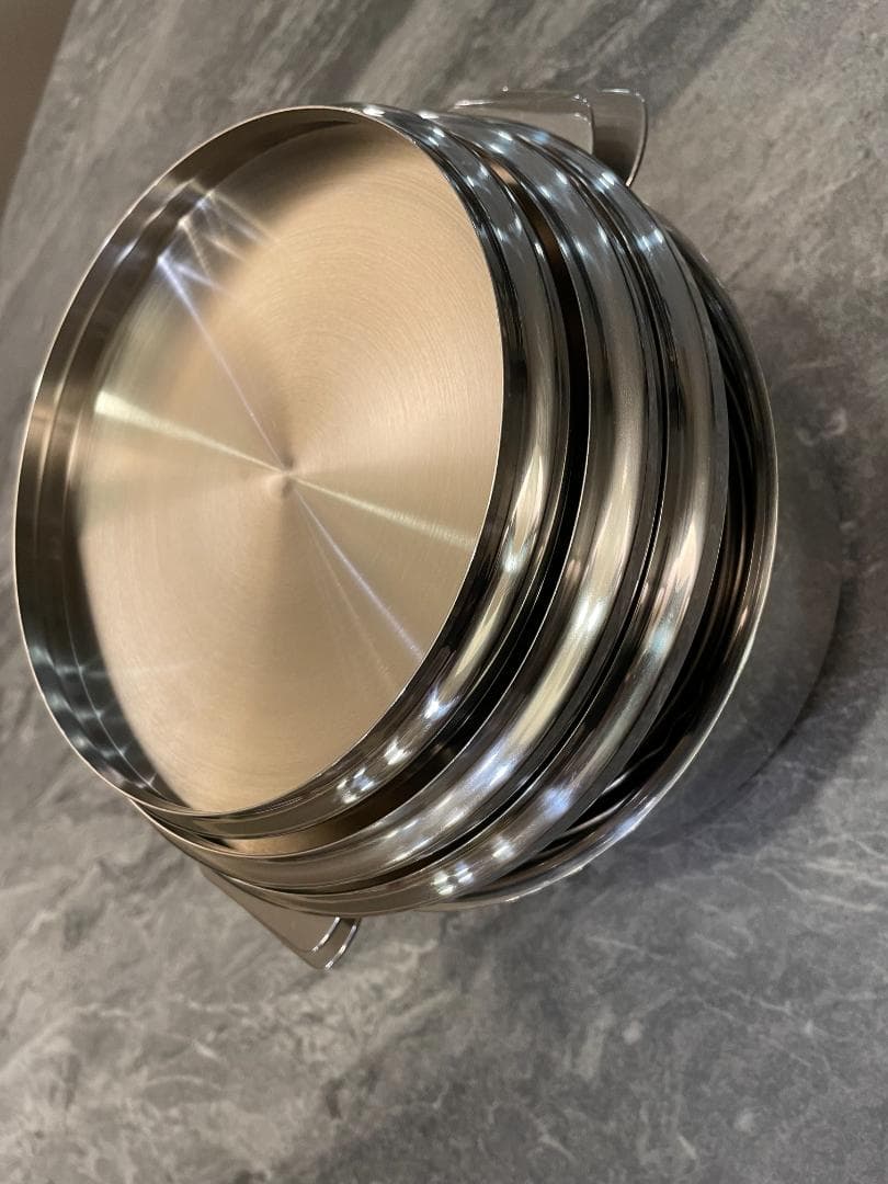 CRISTELクリステル両手鍋3点セット(16,18,20cm)ステンレス製