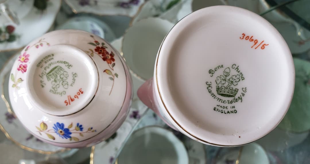 追加画像 希少 ハマースレイ ハワードスプレイ ピンク 朝食セット アンティーク