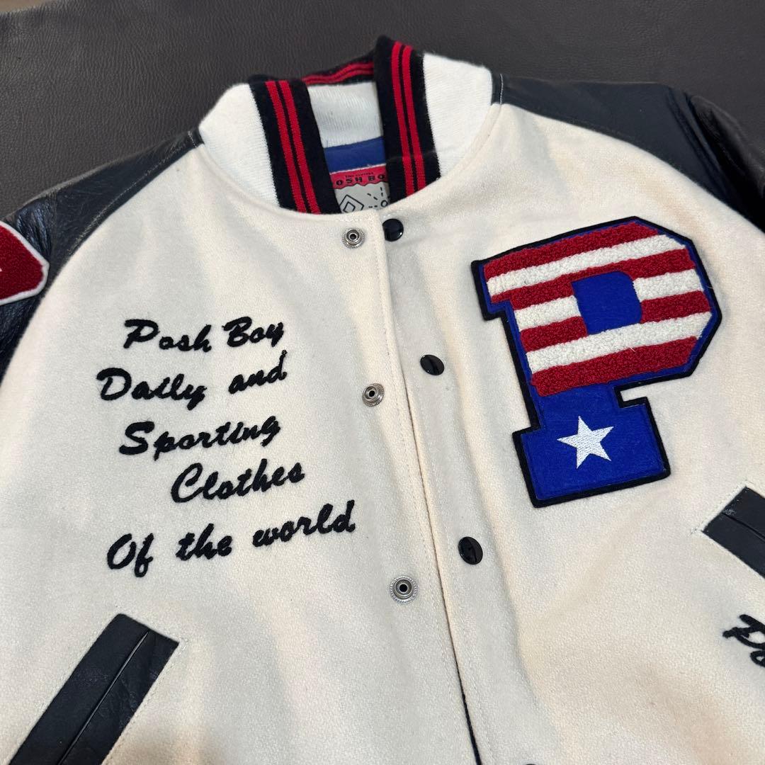 80’s poshboy スタジャン　ポッシュボーイ　本革