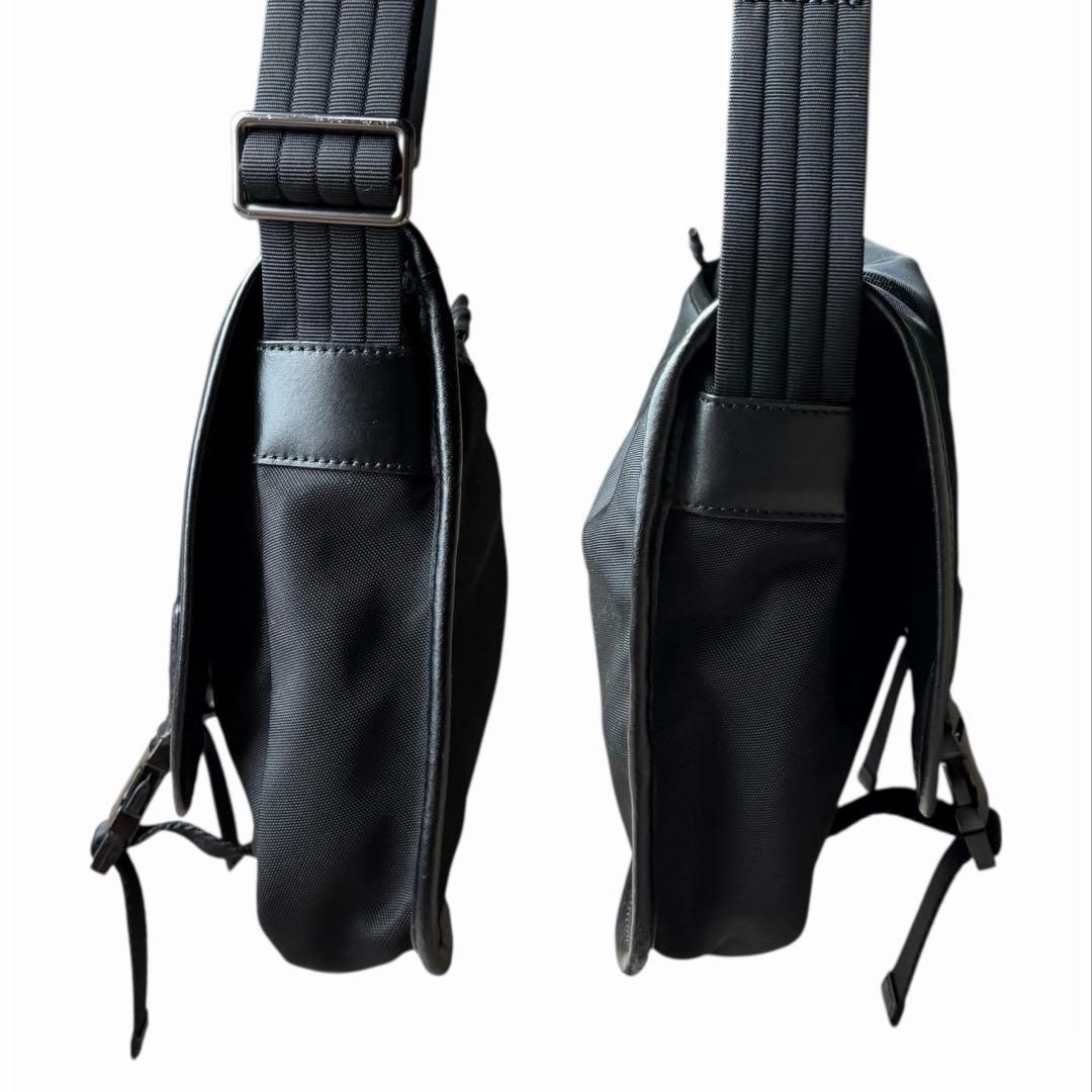 美品✨ポロ ラルフローレン メッセンジャーバッグ ショルダーバッグ　レザー　黒