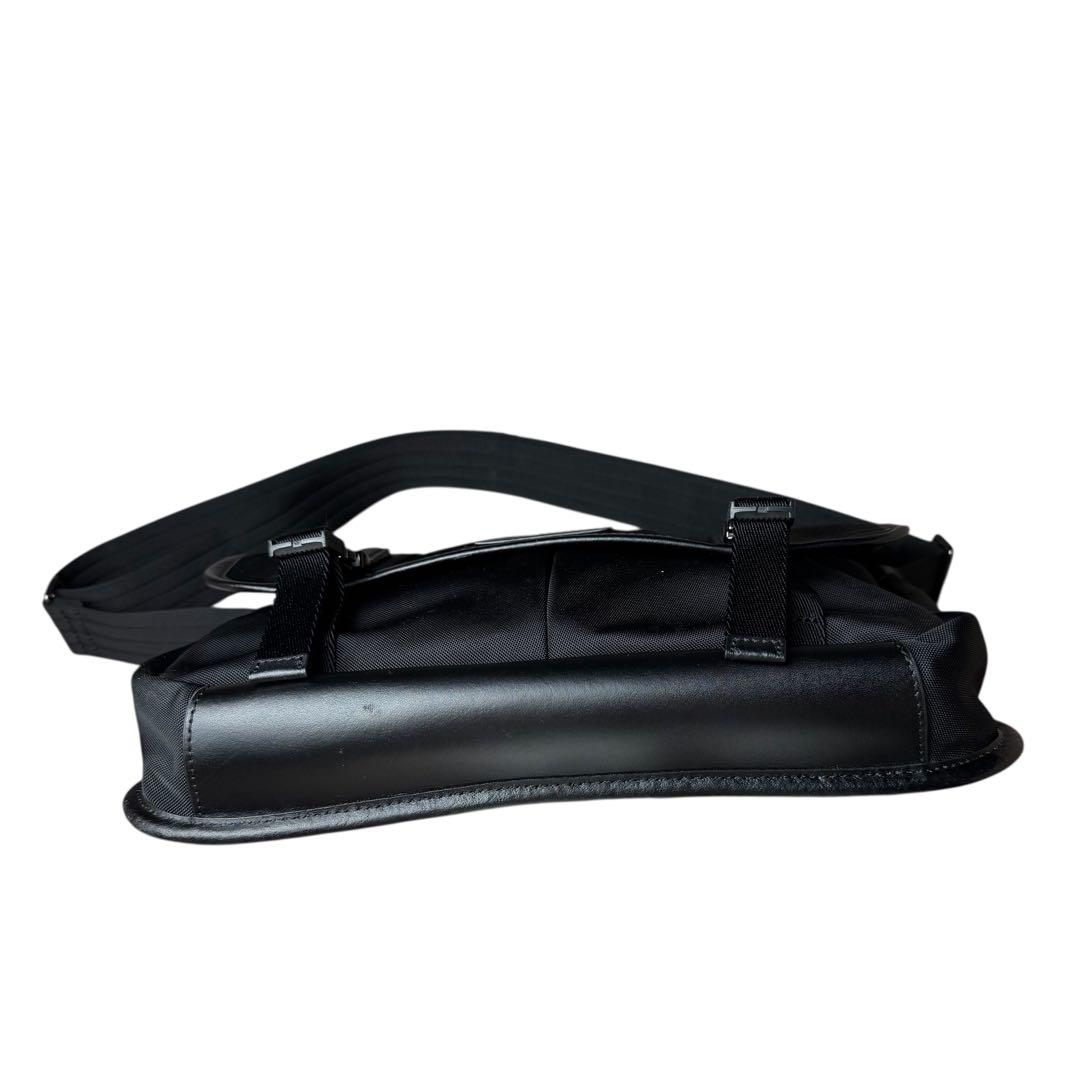 美品✨ポロ ラルフローレン メッセンジャーバッグ ショルダーバッグ　レザー　黒