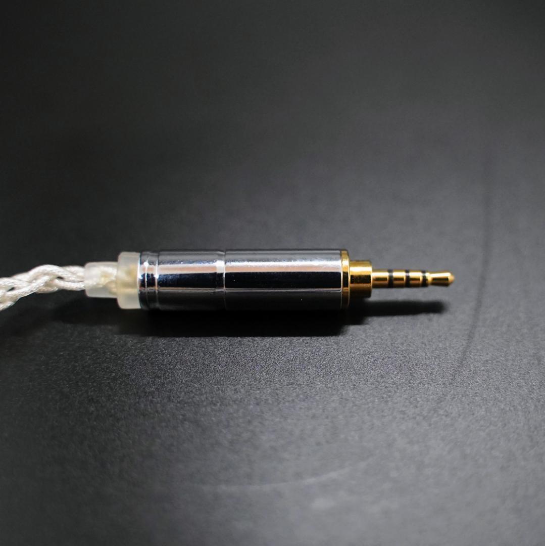 【1点のみ】7N粒子単結晶銅銀メッキ リッツ構造ケーブルMMCX 2.5mm