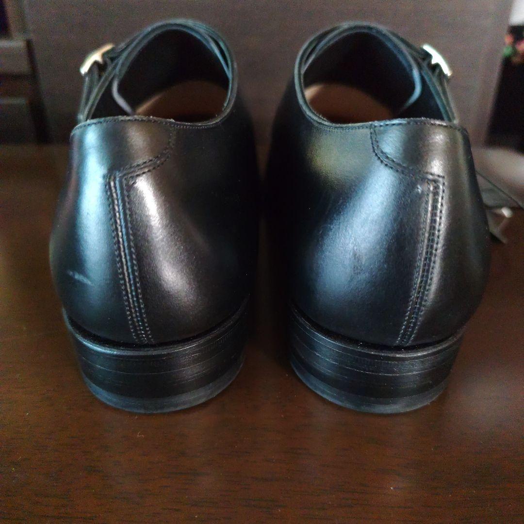 新品未使用　ボックスカーフ五大陸ダブルモンクストラップ ドレスシューズ宮城興業製