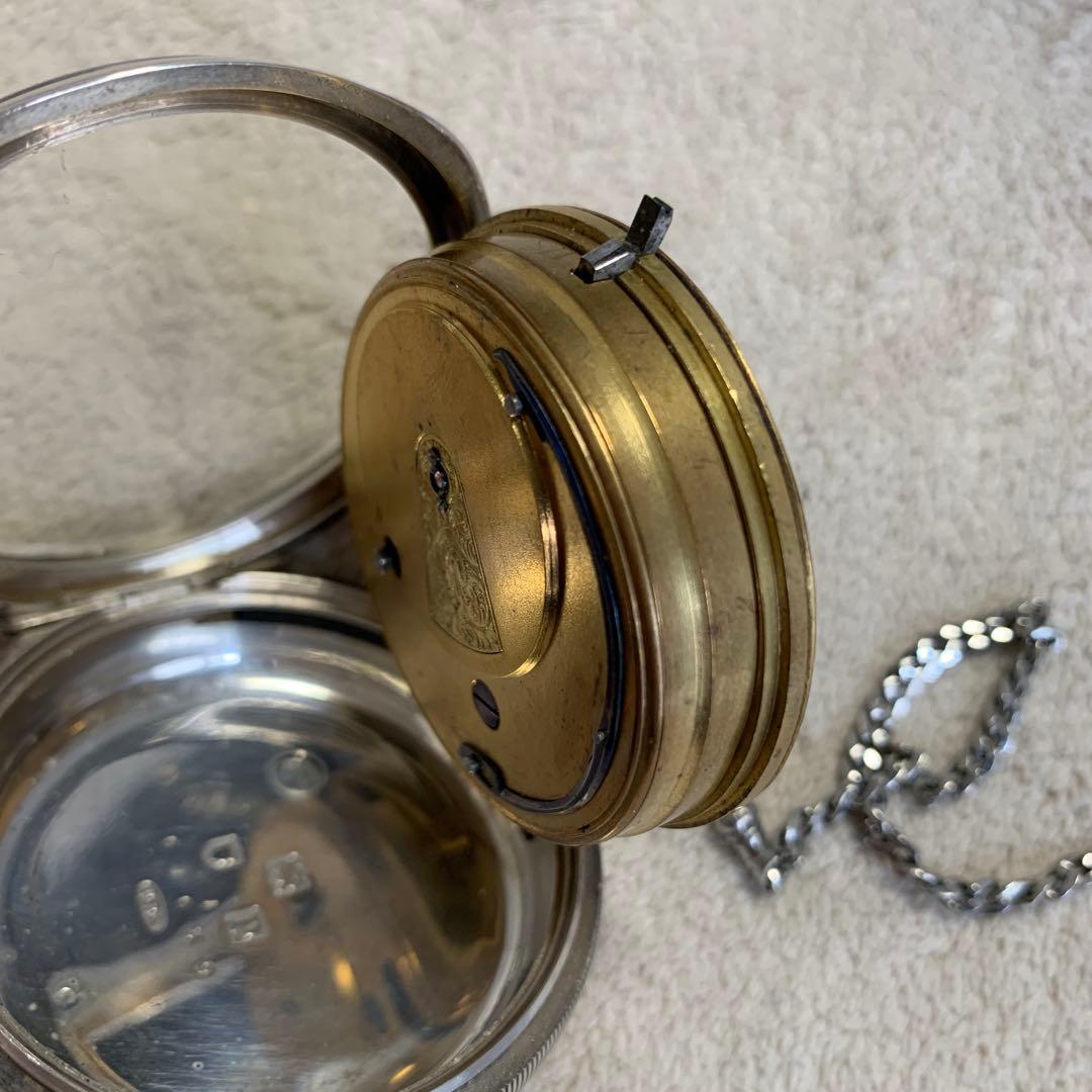 懐中時計　銀　可動品