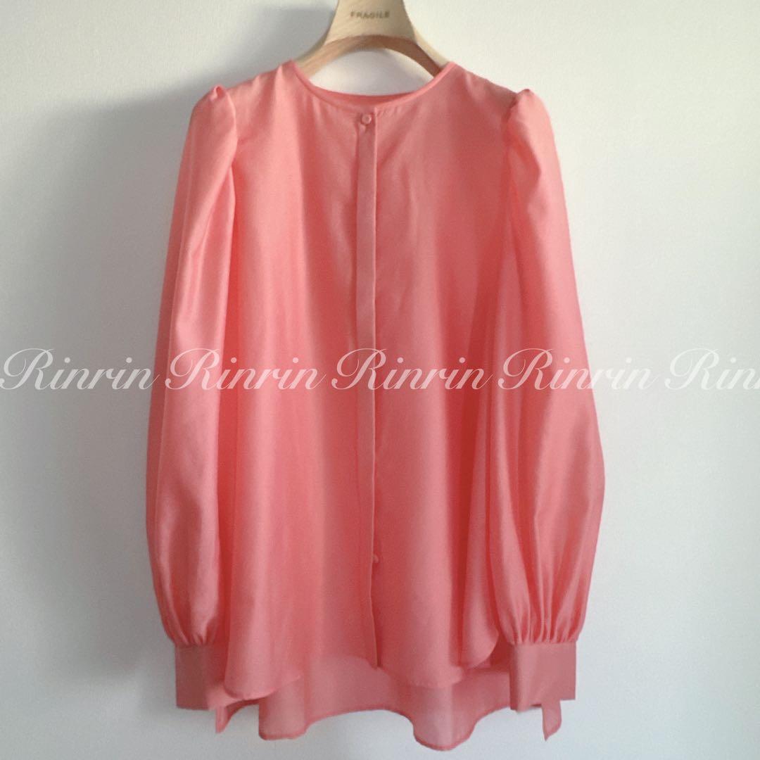 【美品】ANAYI シアーオーガンジーボウタイ ブラウス 38