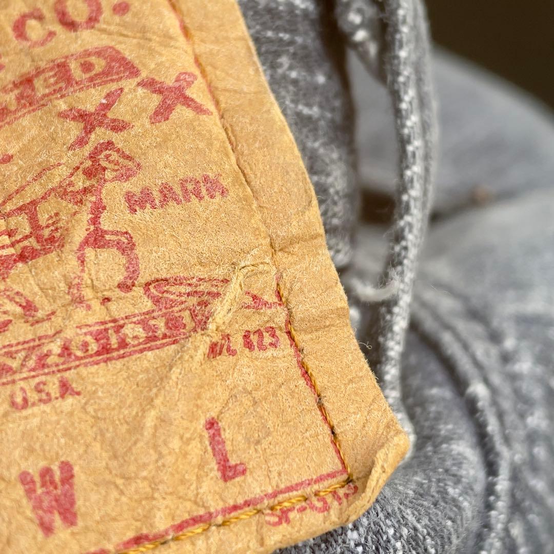 80s リーバイス 501 ストライプデニム　34/30 オリジナルレングス