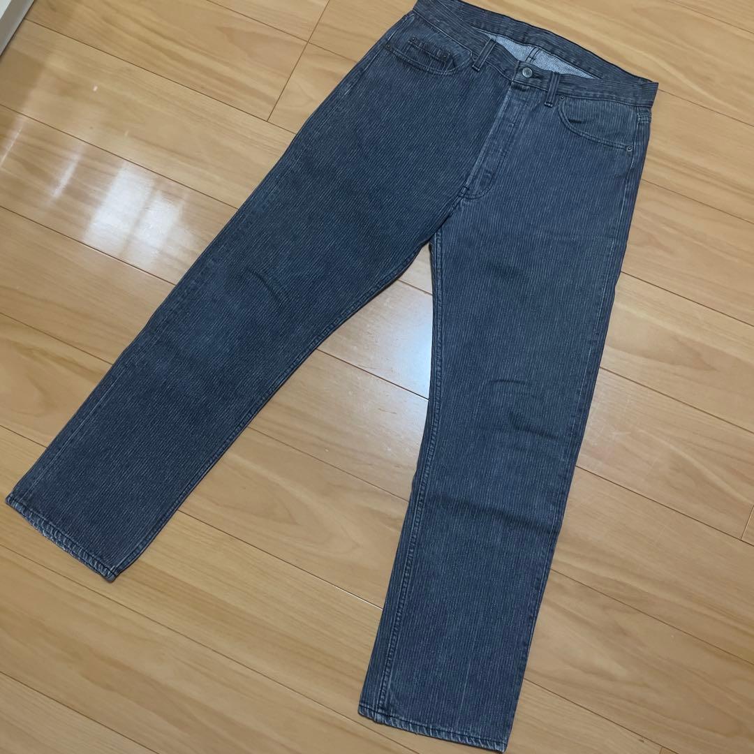 80s リーバイス 501 ストライプデニム　34/30 オリジナルレングス