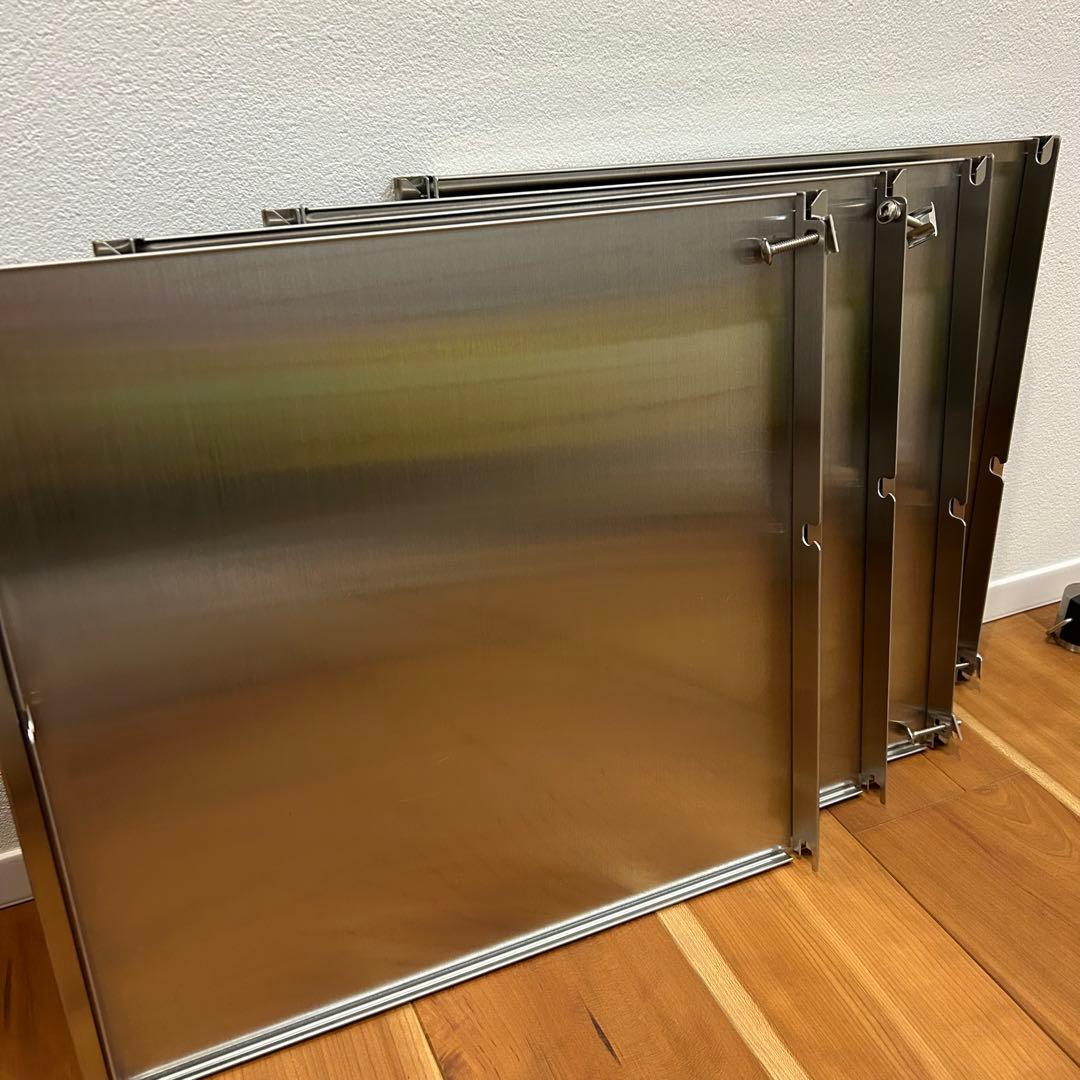 無印 ステンレスユニットシェルフ サイドパネルインナー用６枚セット(小4大2)