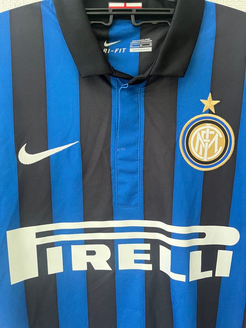 希少！長友佑都選手55 Nike インテルユニフォーム青黒 ストライプ　Mサイズ