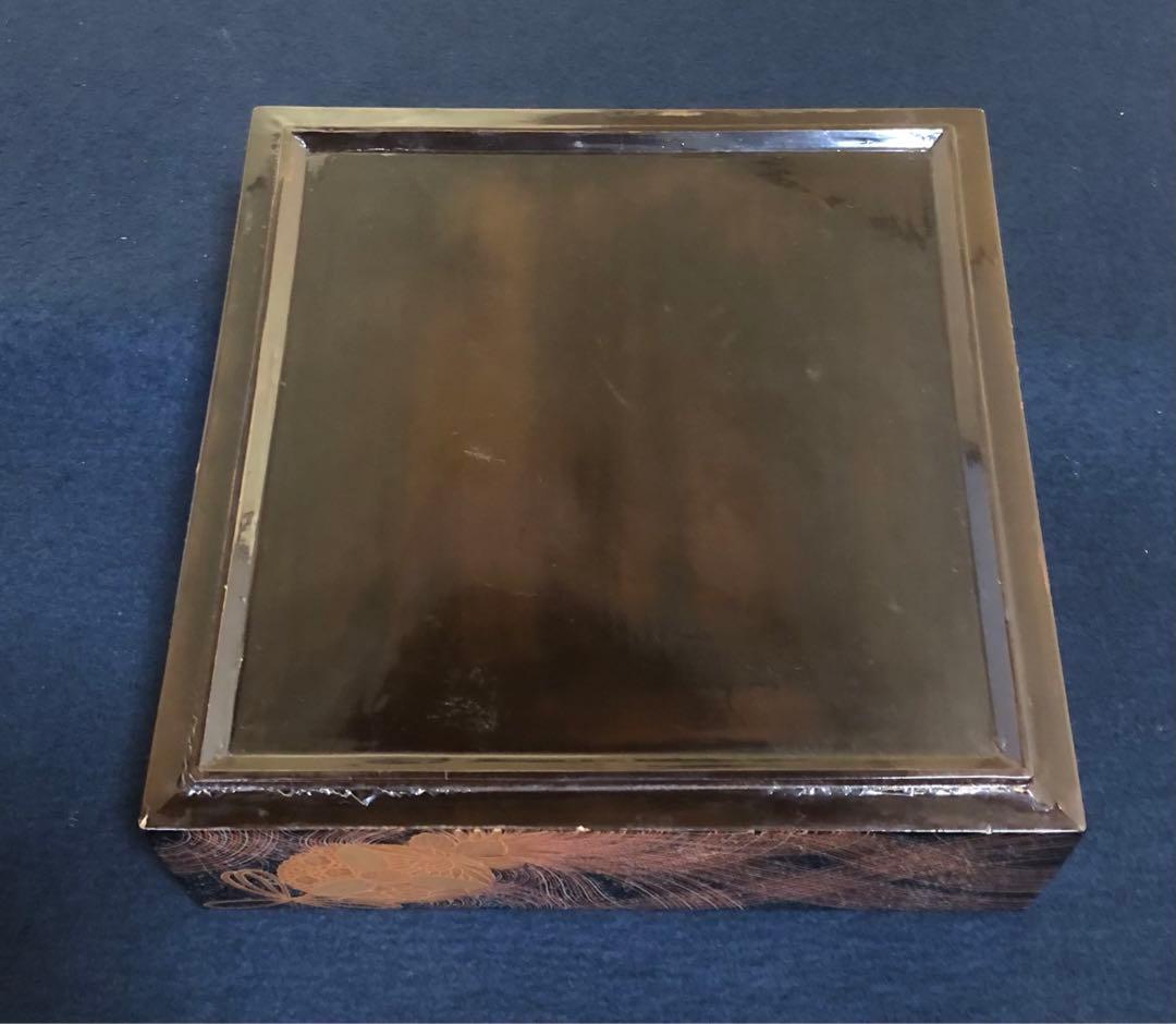 割引❗️《R》時代 黒内朱 梨地 蒔絵 五段重 替蓋 重台付 木箱251127お1