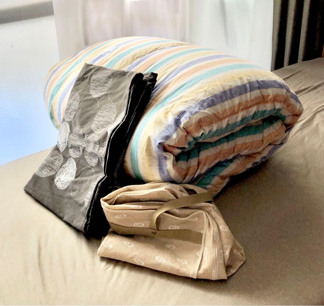 掛け布団　東洋羽毛　ダブル　カバー付き