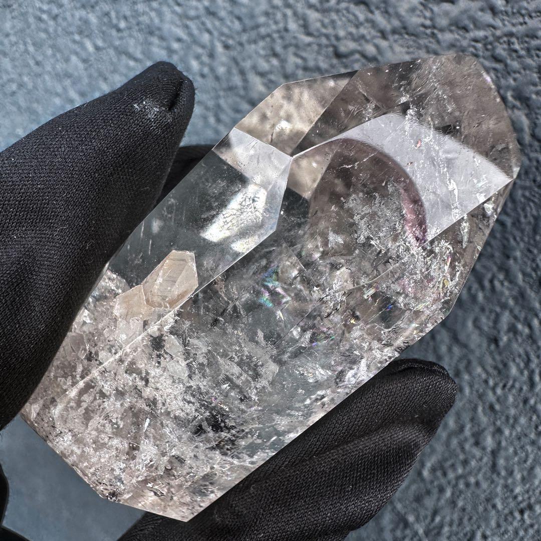 【貫入水晶】【ファントム】アゼツライト☆超強いパワー虹入り☆ヒマラヤA1195