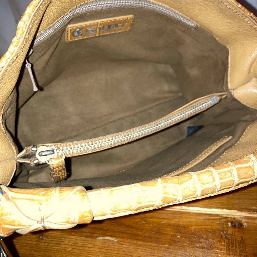 【希少】GARBO ガルボ　最高級　マテリアルクロコダイル　2WAY ショルダー