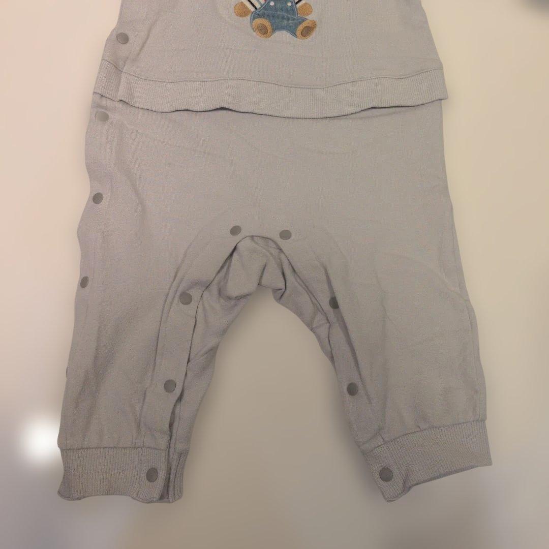 familiar ブルー ロンパース 70　水通しのみ✨️