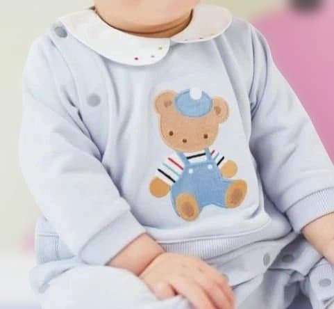 familiar ブルー ロンパース 70　水通しのみ✨️