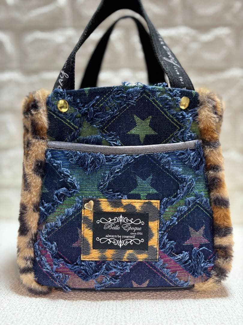 あ*き様 コヤンイサムチョン　ハンドメイド　ミニファートートバッグ　ヒョウ柄ファ