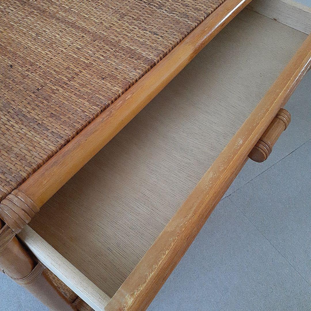 昭和レトロ　ラタン製オープンシェルフ