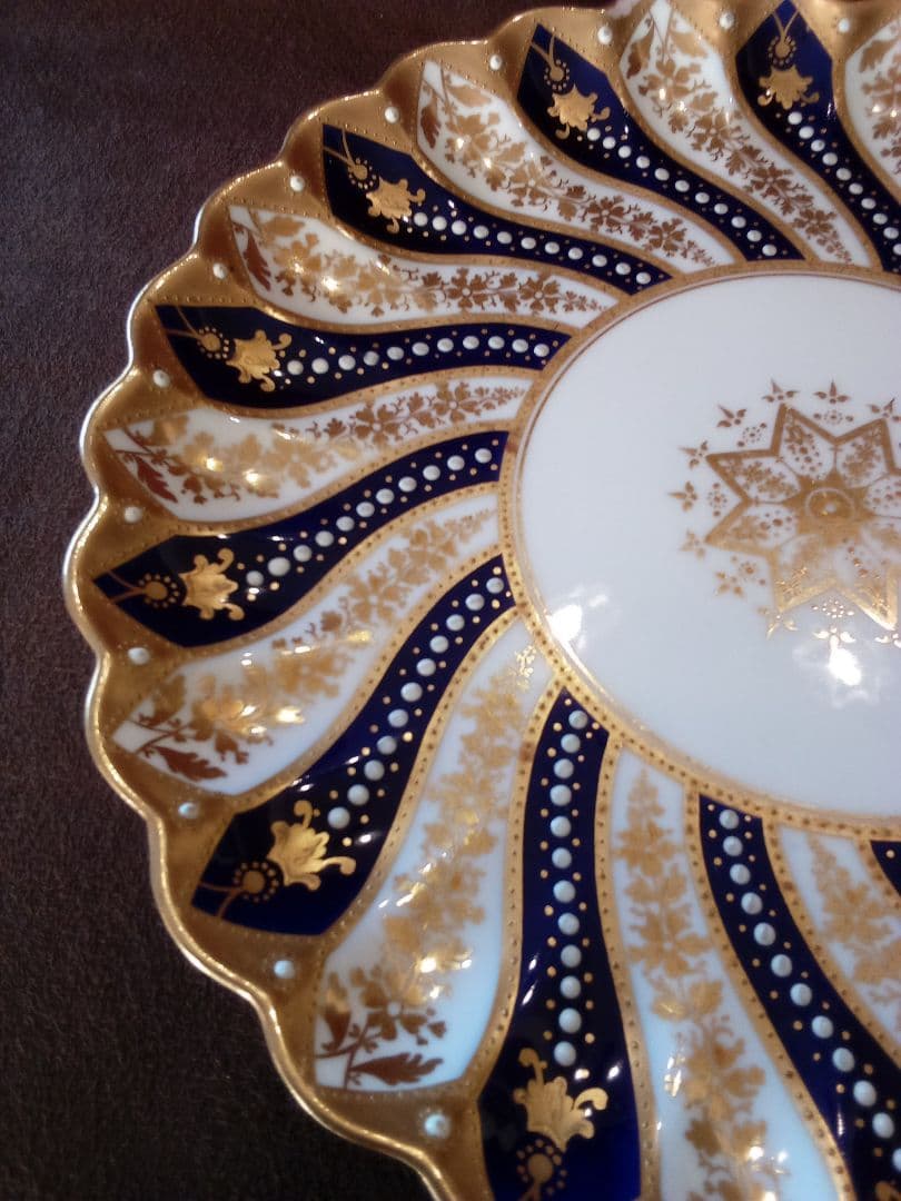 イギリス スポ—ド キャビネットプレ—ト ２枚 ( ペア ) 1887年