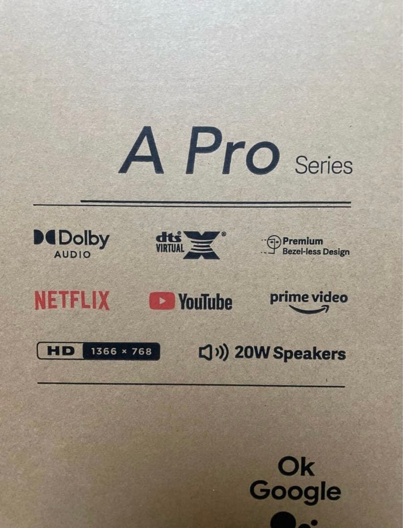 【未開封】Xiaomi A Pro 32インチテレビ　 L32M8-A2TWN