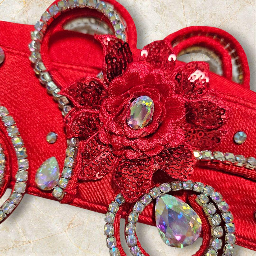 ベリーダンスコスチューム フルセット(補修パーツ付き)