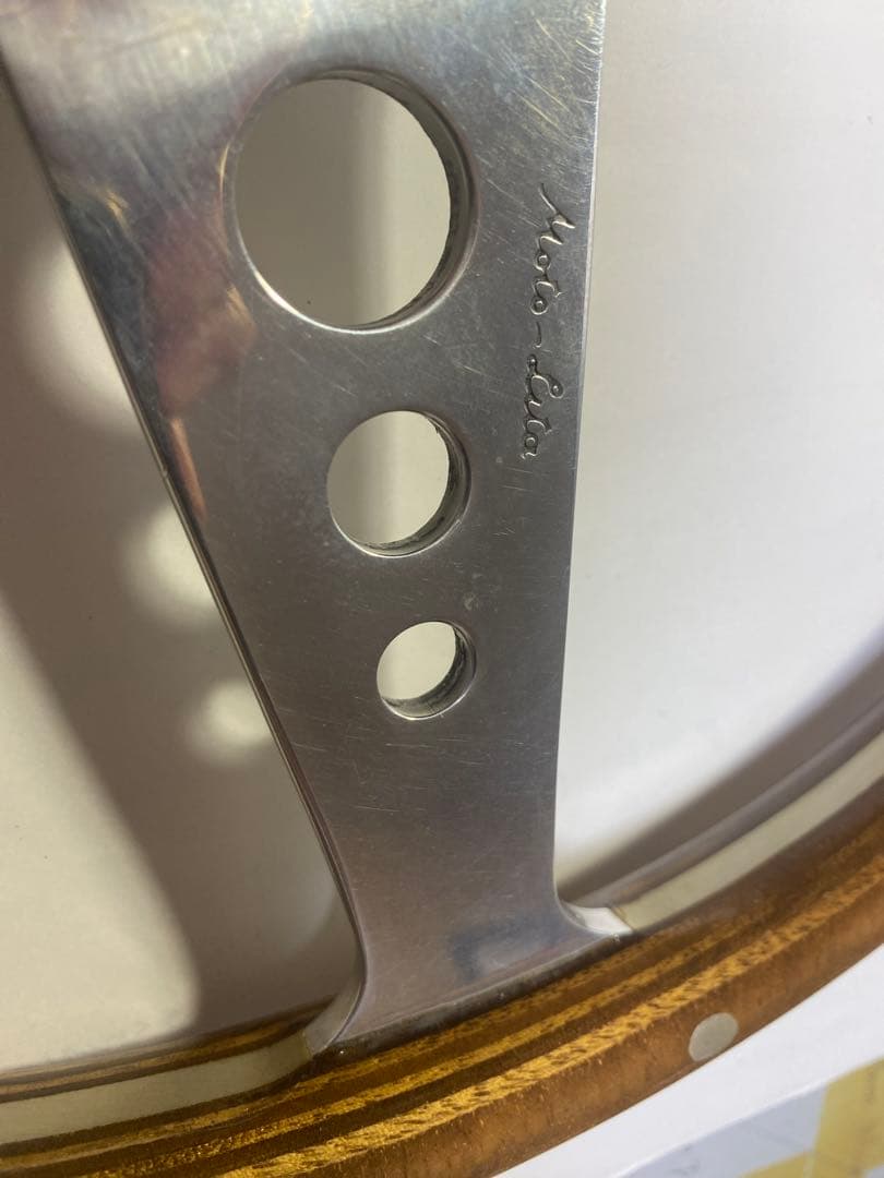 モトリタ　ウッド3本スポークステアリング