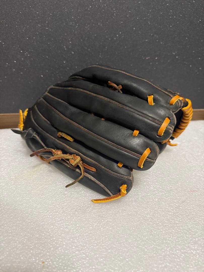 ★人気★ ミズノ 最高級 ミズノプロ 硬式外野手 左 良型 紐交換 ウェブ交換