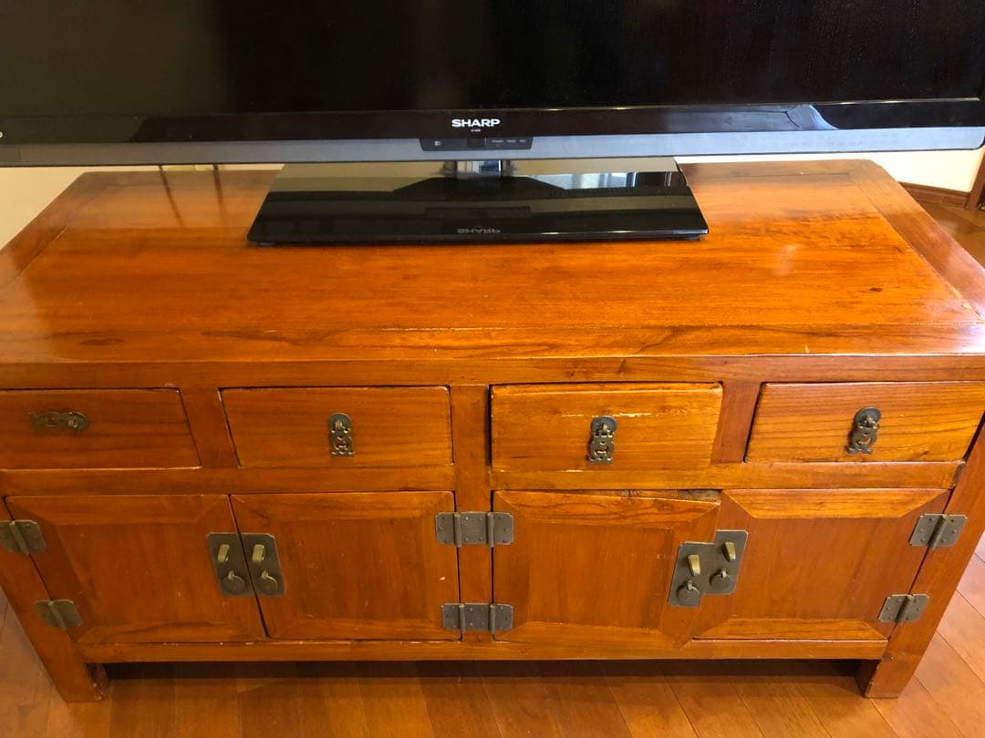 木製アンティーク　収納棚　テレビ台