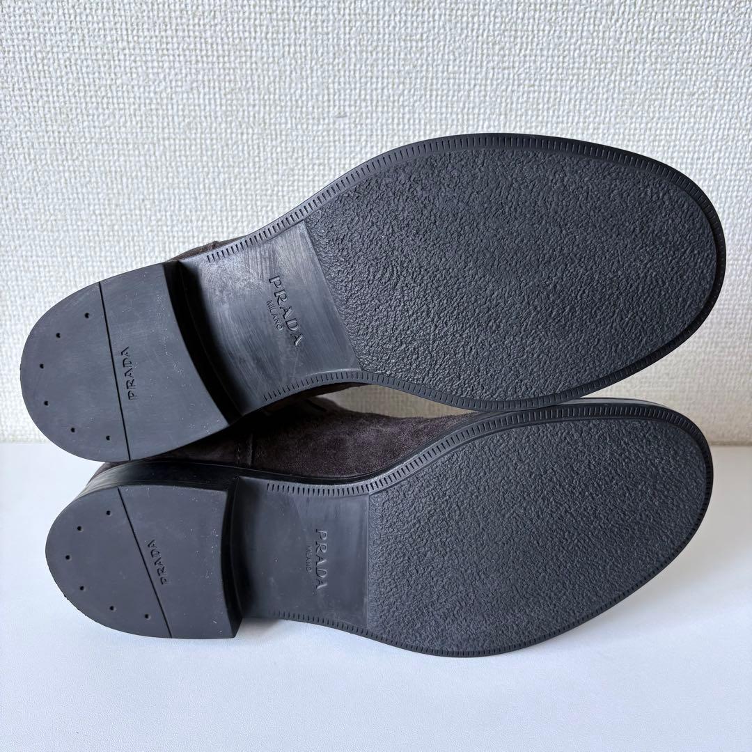 PRADA プラダ　サイドゴアブーツ　25cm スエードブーツ　6 ショート