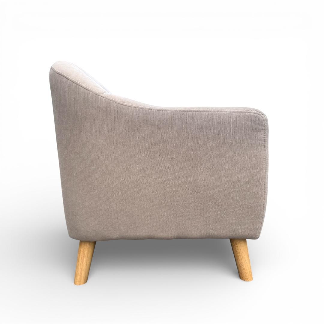 【新品】北欧風 2人掛け コンパクトソファ ベージュ 2WAY ローソファ可能