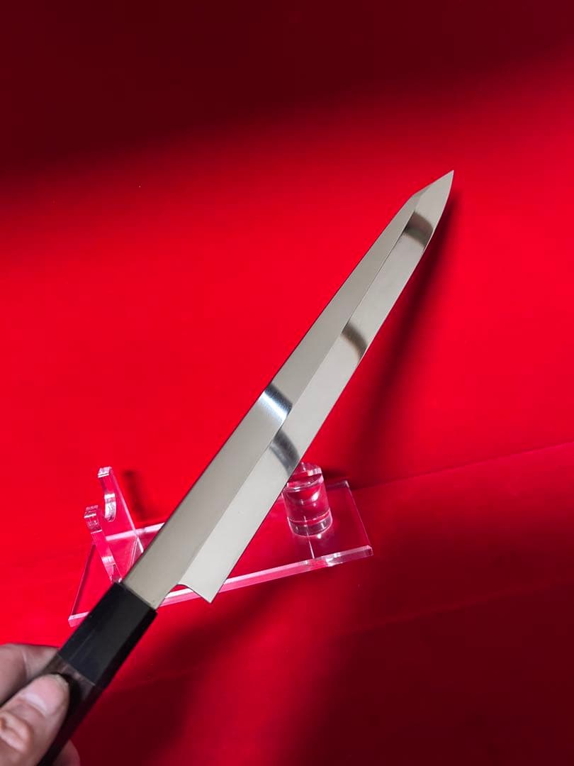 包丁　飛燕型切付　尺　鏡面仕上げ　切味抜群　箱付　未使用品