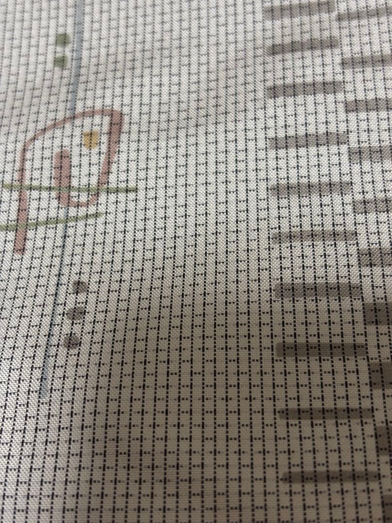 さくらんぼ　単衣　大島小紋　未使用品と帯