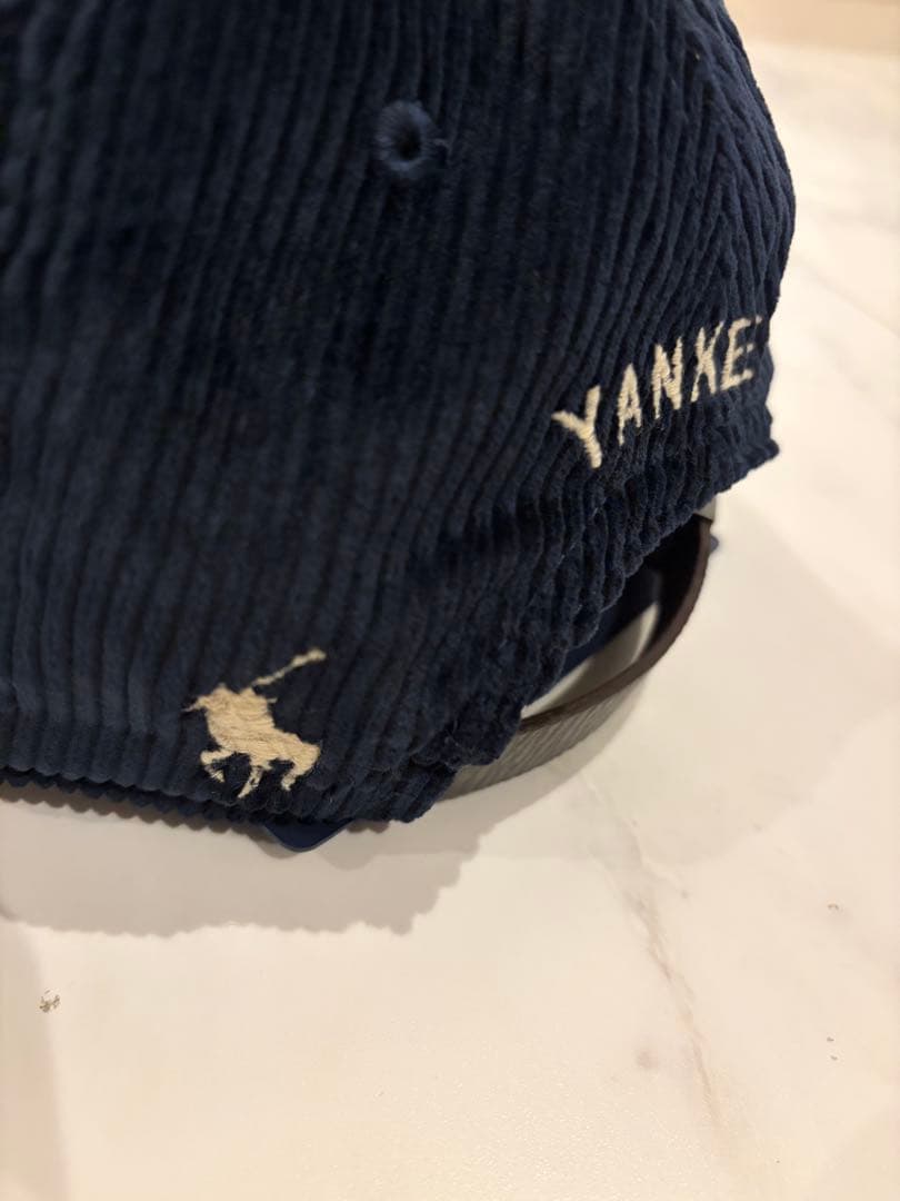 ラルフローレン×Yankees コーデュロイキャップ ネイビー（新品未使用❗️）