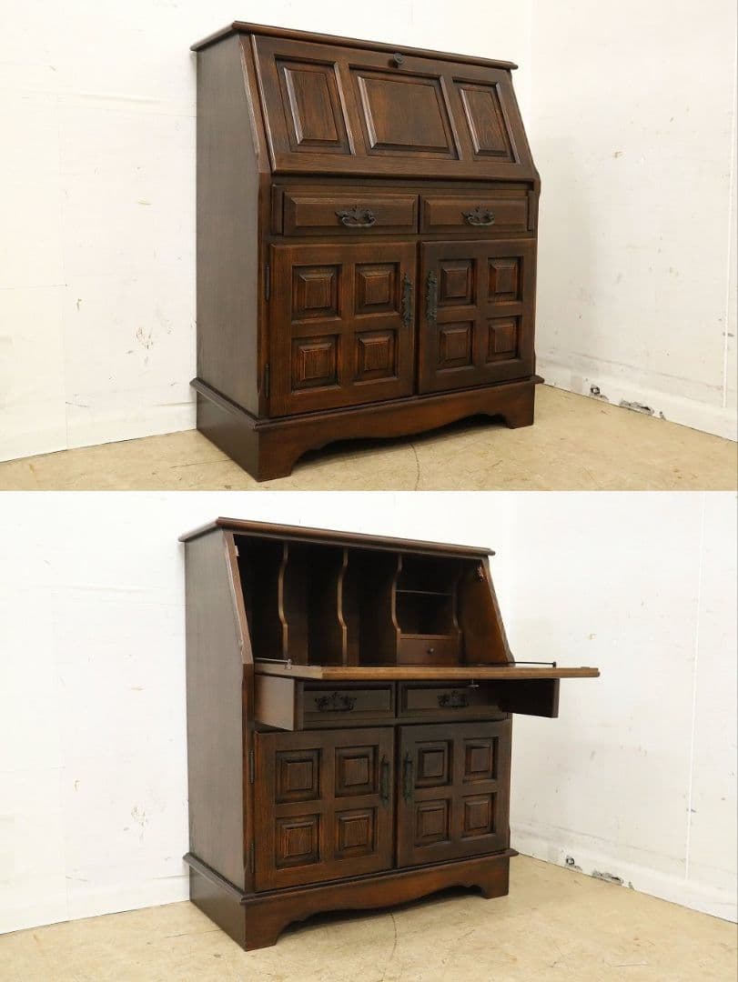 【so】オールドカリモク◆ライティングデスク机・クラシック