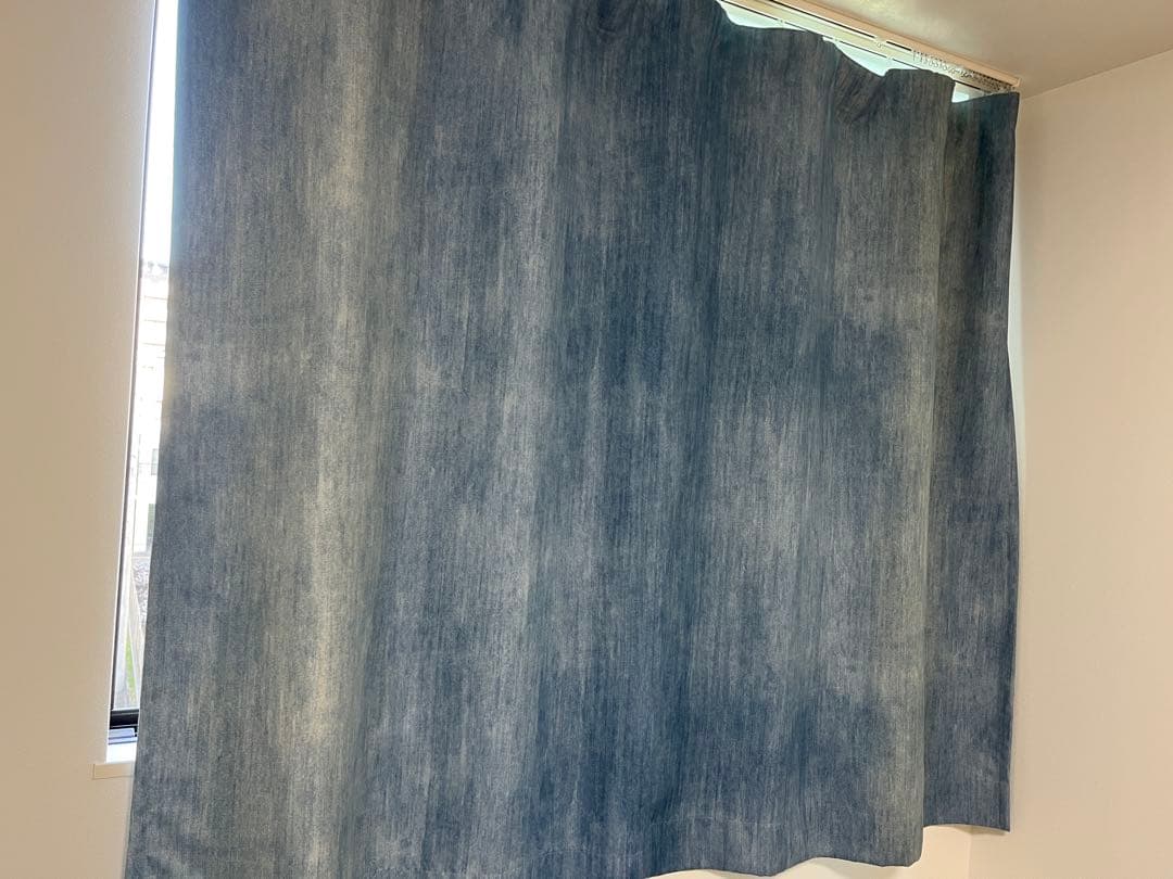 4セット　デニム調　カーテン　西海岸風　2級遮光　オーダー