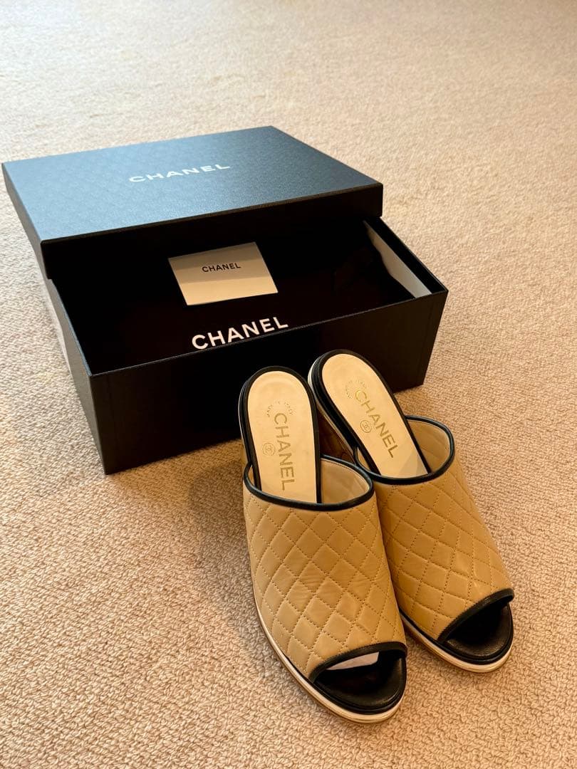 【新品未使用】CHANEL マトラッセ　オープントゥ　サンダル