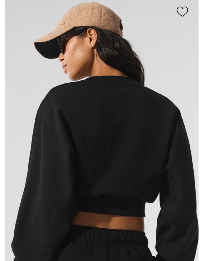 alo クロップド Accolade クルーネック トレーナー　Sサイズ