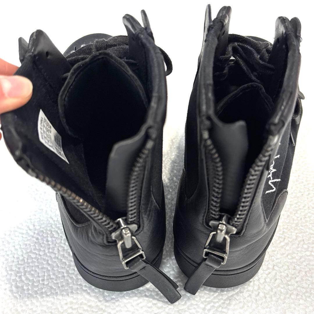 【美品/26㎝】アディダス × ヨウジヤマモト　コラボ　スニーカー　レザー　黒