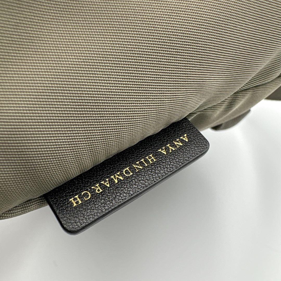 アニヤハインドマーチ Eyes ナイロン ショルダーバッグ カーキ アイズ 軽量