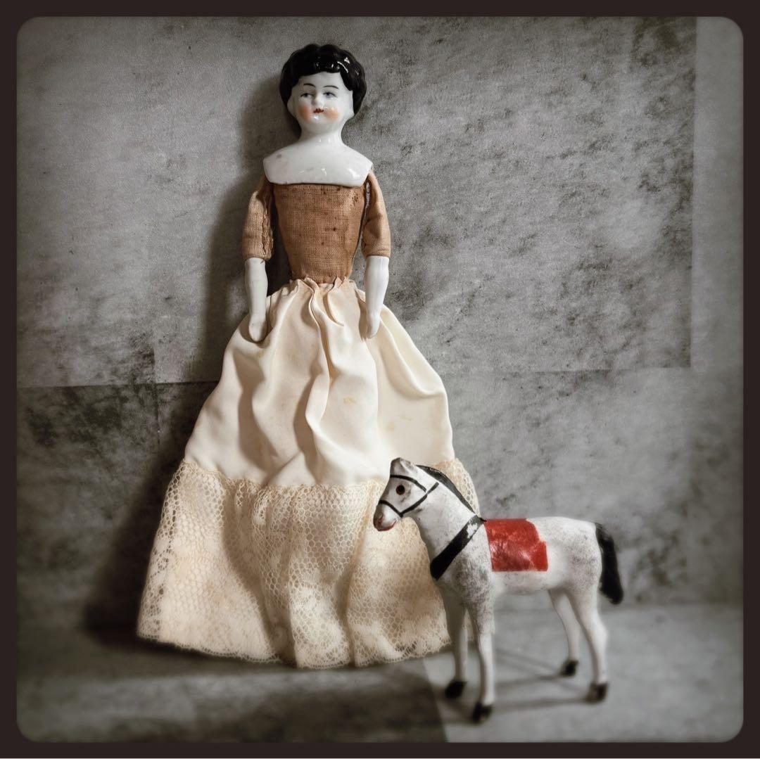 アンティーク チャイナヘッドドール　 ビスクドール